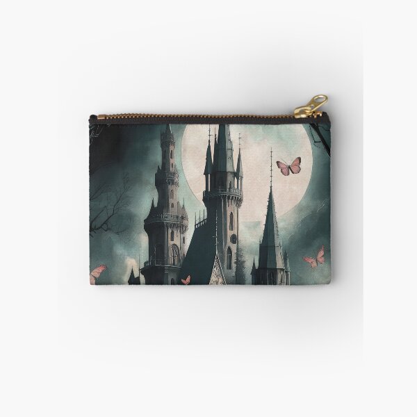 Item preview, Dark fairytale girly gothic realistic castle floral antique victorian fable gothic girl feminine oil painting designed and sold by Fantasy Cache.