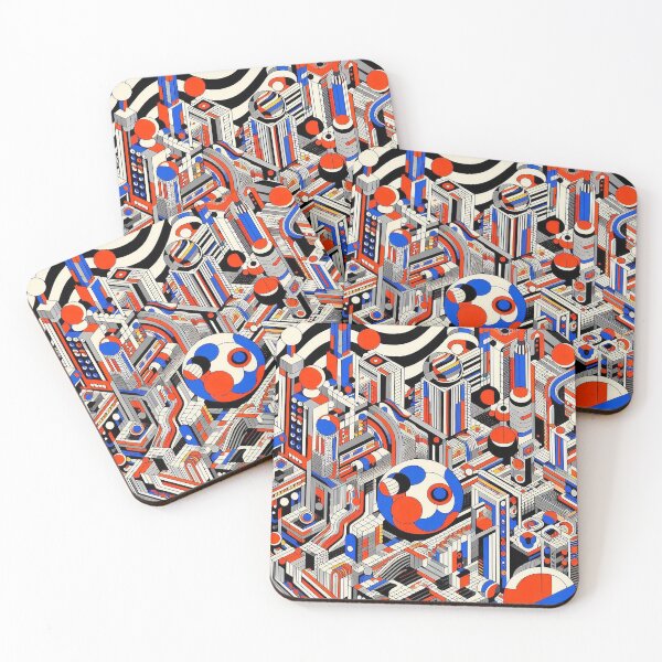 Item preview, Futuristic geometrical city with buildings designed and sold by Silbays.