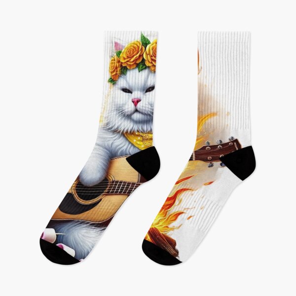 Item preview, Guitar, Cat, Camp Fire designed and sold by deniz kaya.