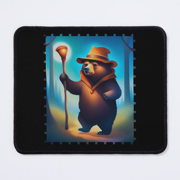 Item preview, teddy bear with a stick designed and sold by ColorfulCreate.