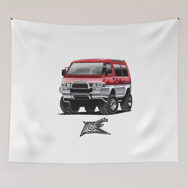 Item preview, mitsubishi delica 2800 4x4 red designed and sold by NaquashM.