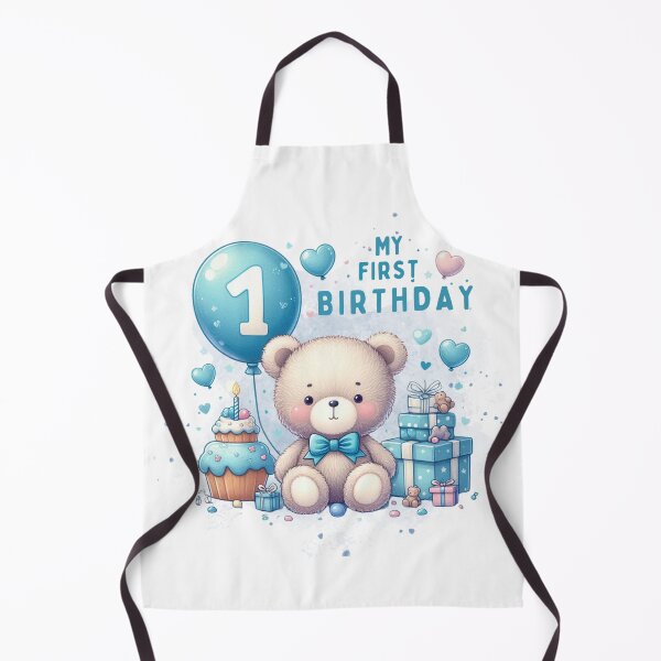 Item preview, First birthday, Teddy bear, Boy, Blue designed and sold by deniz kaya.