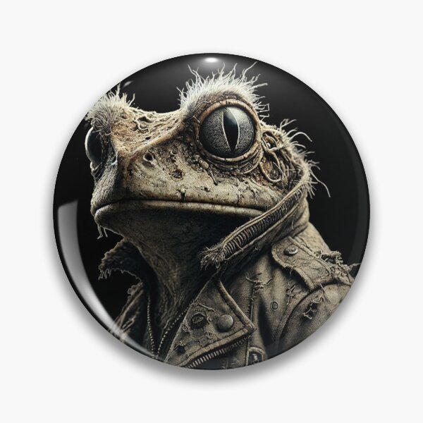 Item preview, Dystopian Frog in Leather Jacket - Futuristic Fantasy designed and sold by Blink Art Studio.