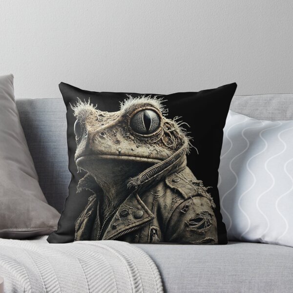Item preview, Dystopian Frog in Leather Jacket - Futuristic Fantasy designed and sold by Blink Art Studio.