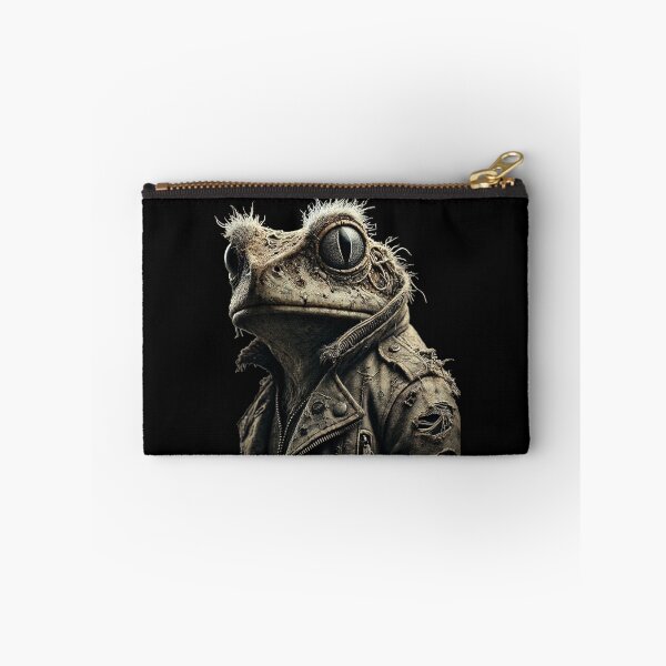 Item preview, Dystopian Frog in Leather Jacket - Futuristic Fantasy designed and sold by Blink Art Studio.