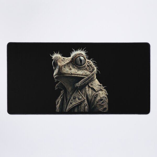 Item preview, Dystopian Frog in Leather Jacket - Futuristic Fantasy designed and sold by Blink Art Studio.
