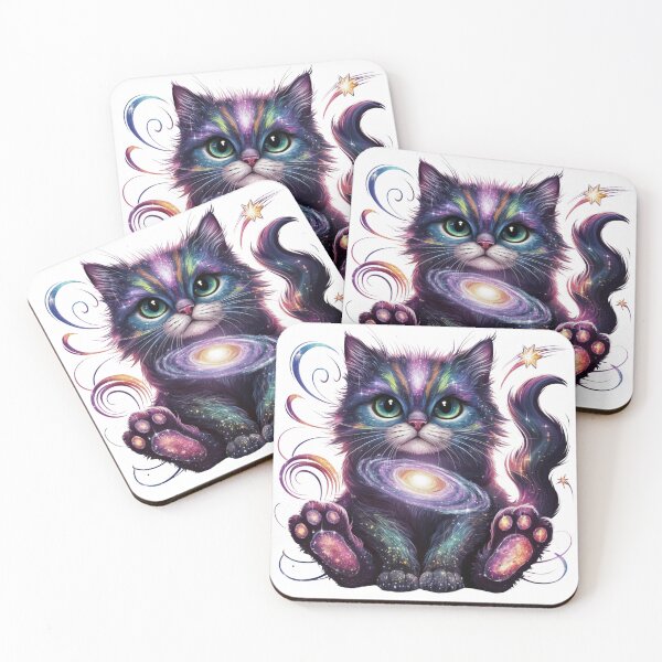 Item preview, Galaxy Cat art designed and sold by Playful Strokes pom@pom.