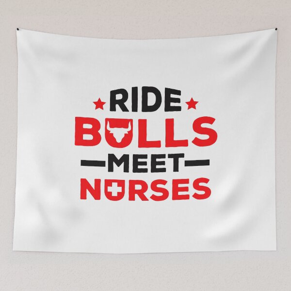 Item preview, Ride Bulls Meet Nurses Funny Bull Rider Rodeo designed and sold by jaygo.