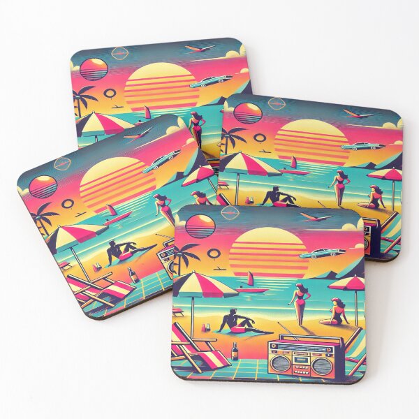 Item preview, Retro 80s Beach Vibes Design designed and sold by Genady.