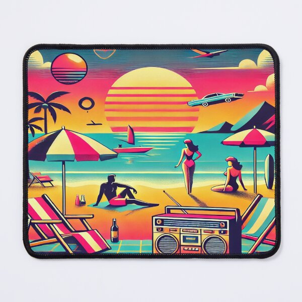 Item preview, Retro 80s Beach Vibes Design designed and sold by Genady.