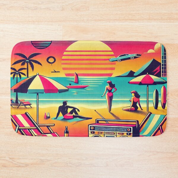 Item preview, Retro 80s Beach Vibes Design designed and sold by Genady.