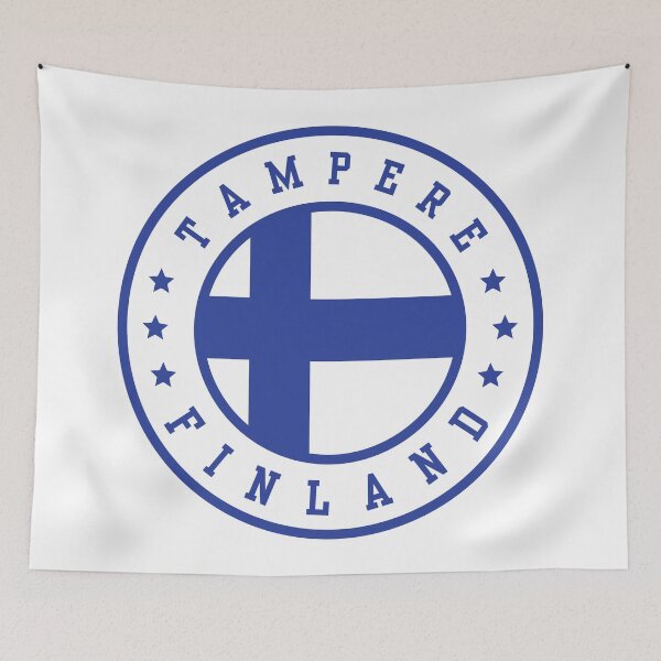 Item preview, Finnish Flag Tampere Finland Circular Emblem designed and sold by jeshands.