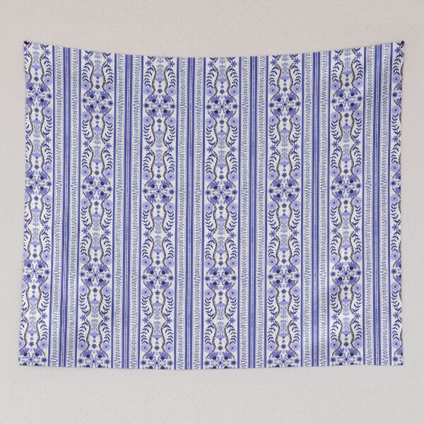 Item preview, Elegant Midnight Floral Pattern willo china pottery print  designed and sold by Jemma Jamie Skidmore.