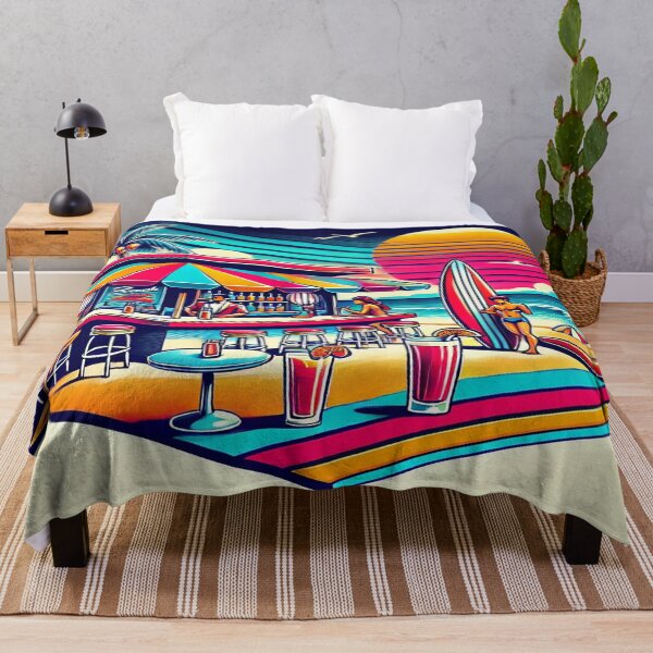 Item preview, Retro 80s Beach Bar Design designed and sold by Genady.