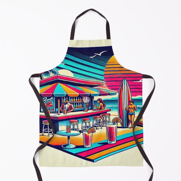 Item preview, Retro 80s Beach Bar Design designed and sold by Genady.