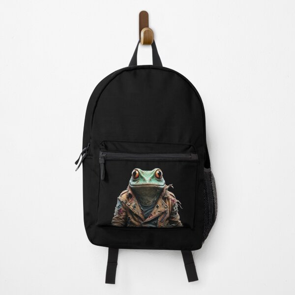 Item preview, Dystopian Frog in Leather Jacket - Futuristic Fantasy designed and sold by Blink Art Studio.