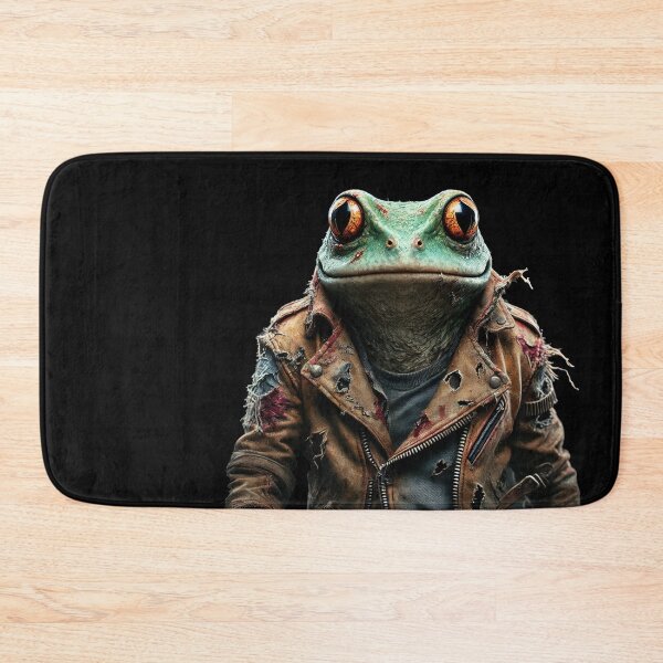 Item preview, Dystopian Frog in Leather Jacket - Futuristic Fantasy designed and sold by Blink Art Studio.