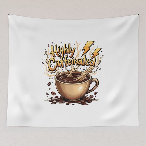 Item preview, Warning: Highly Caffeinated | Fun Coffee Addict Design designed and sold by D3monic.
