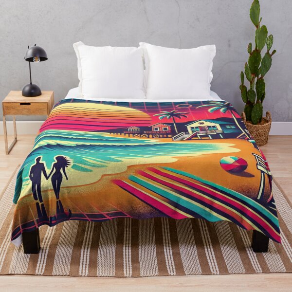Item preview, Retro 80s Romantic Beach Walk Design designed and sold by Genady.