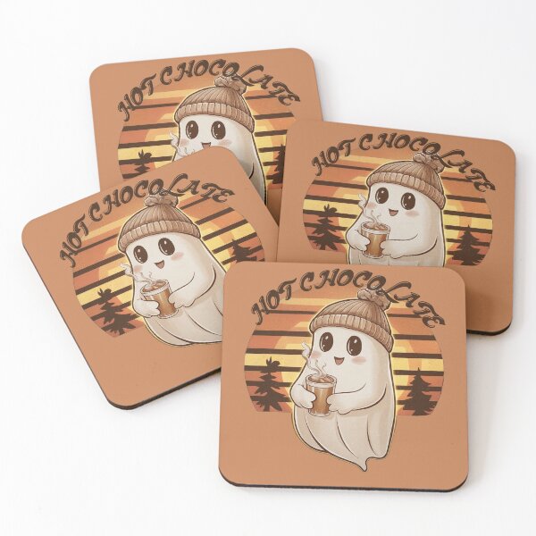 Item preview, A charming ghost drinking hot chocolate designed and sold by NiRia Spot.
