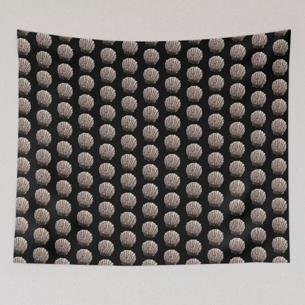 Item preview, White and brown bivalve shell designed and sold by stedata.