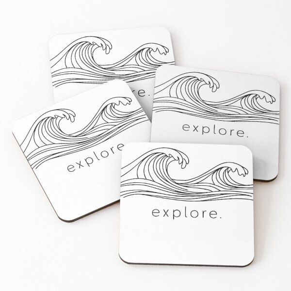 Item preview, Explore Wave Line Art - Minimalist Ocean Design designed and sold by PlayfulMuse.