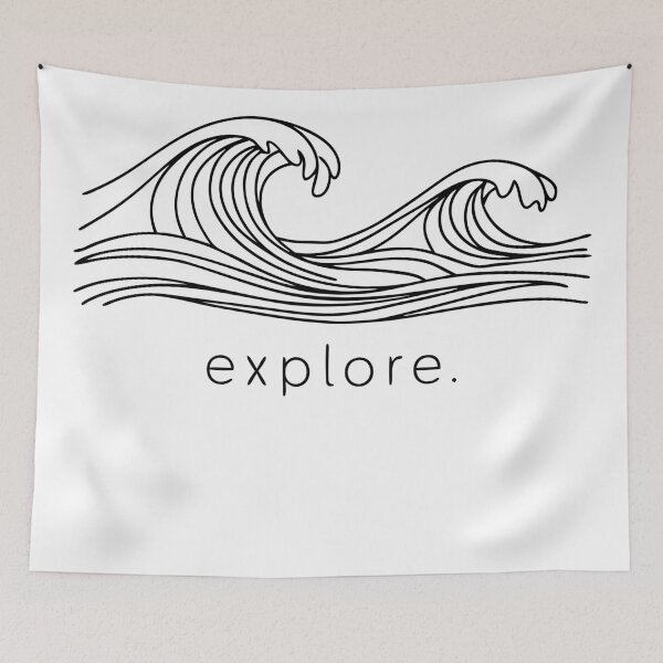Item preview, Explore Wave Line Art - Minimalist Ocean Design designed and sold by PlayfulMuse.