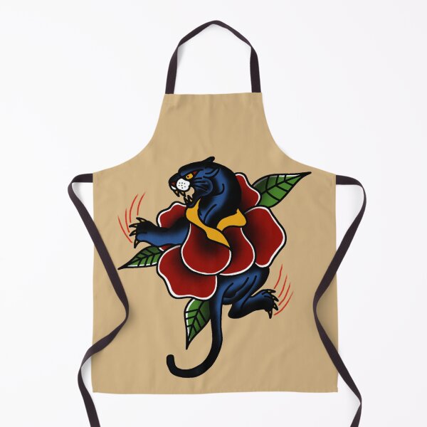 Item preview, Panther and rose old school tattoo design designed and sold by Krisu444.