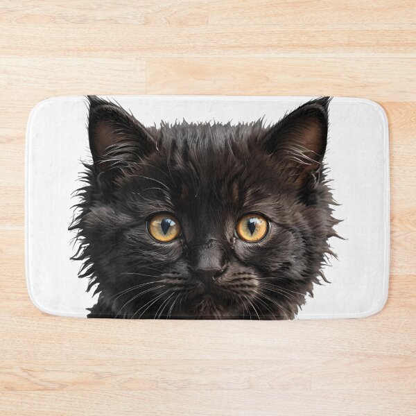Item preview, Fluffy Black Cat designed and sold by GIFT4S.