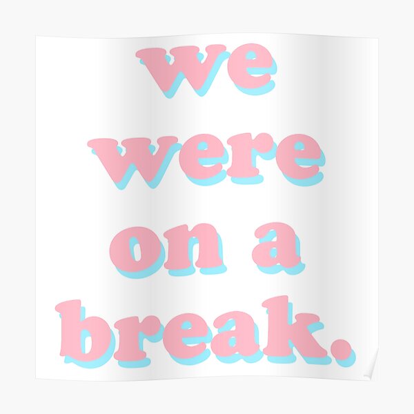 We Were On A Break Poster