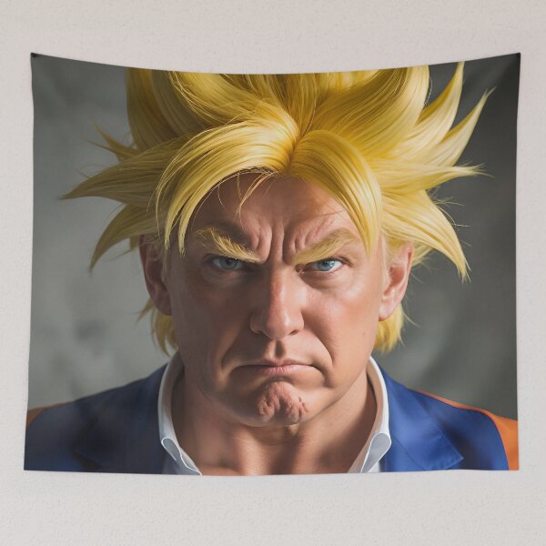 Item preview, Donald Trump, el genial presidente Super Saiyan designed and sold by TheArtOfPat.