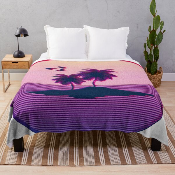 Item preview, Vaporwave style retro palm island designed and sold by analogsandpixel.