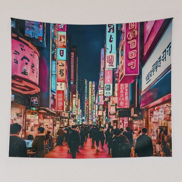 Item preview, MYEONGDONG BUSTLING NEON STREETS  designed and sold by milestotreasure.