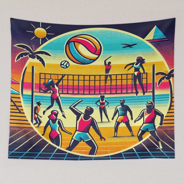 Item preview, Retro 80s Beach Volleyball Design designed and sold by Genady.
