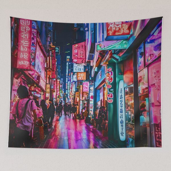 Item preview, MYEONGDONG CYBERPUNK AESTHETIC NEON STREETS designed and sold by milestotreasure.