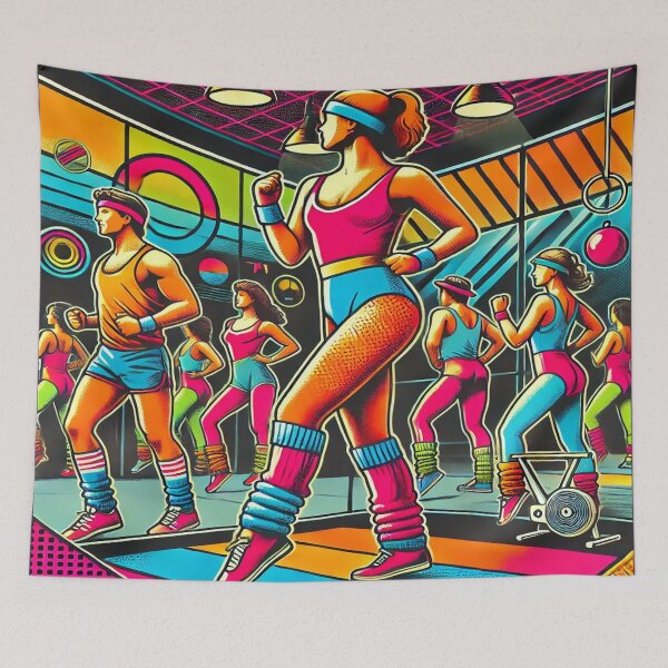 Item preview, Retro 80s Aerobics Class Design designed and sold by Genady.