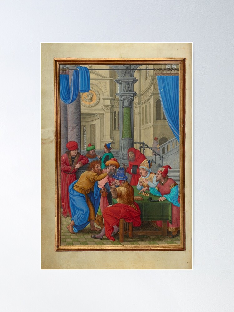 Thumbnail 2 of 3, Poster, Judas Receiving the Thirty Pieces of Silver designed and sold by bart4jesus.