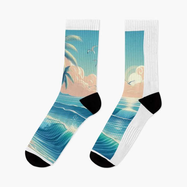 Item preview, Tropical Serenity: Seagulls Soaring over Ocean Waves designed and sold by ZenOfAIarts.