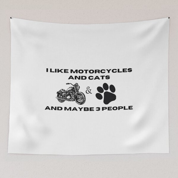 Item preview, I like motorcycles and cats and maybe 3 people, for lovers  designed and sold by lorenzoha.