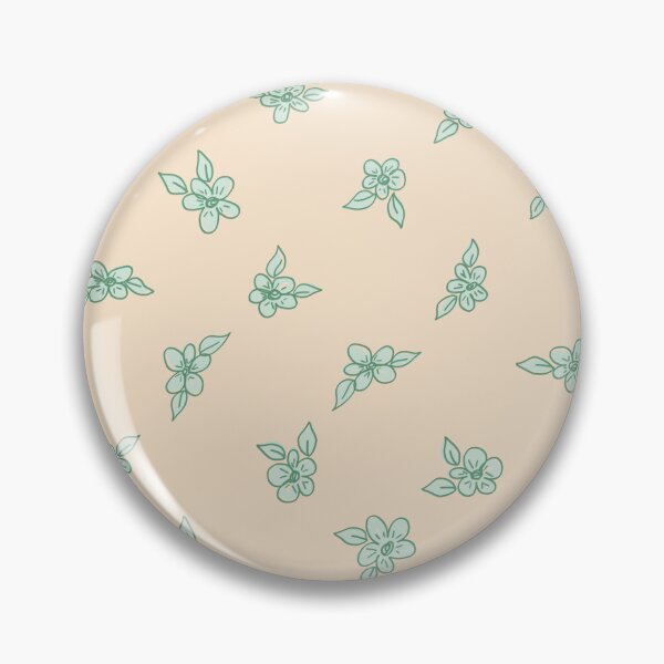 Artikelvorschau, Preppy Ditsy Textured Flowers Cottagecore Farben Hellbeige und Zartes Salbeigrün entworfen und verkauft von GenAumonier.