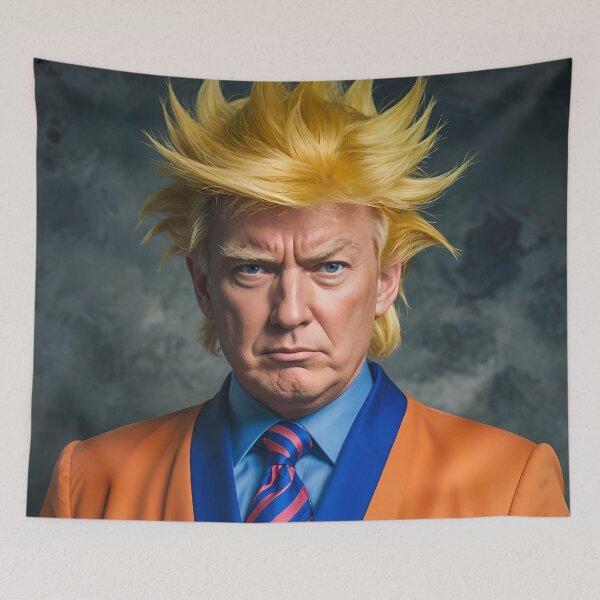 Item preview, Donald Trump, el genial presidente Super Saiyan designed and sold by TheArtOfPat.
