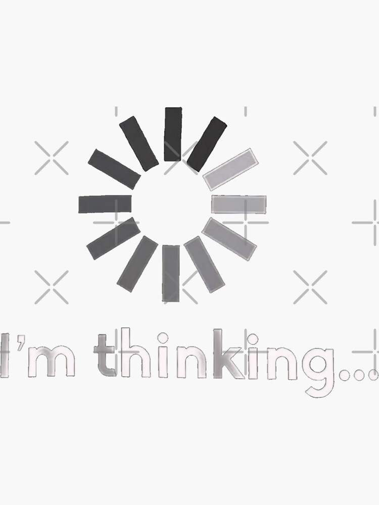 Thumbnail 3 of 3, Sticker, I'm thinking designed and sold by Coollzone.