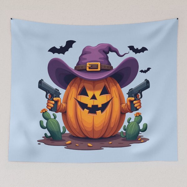 Item preview, Spooky western Halloween Pumpkin cowboy  designed and sold by Colorfulman.