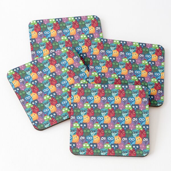 Item preview, Whimsical Funny Owls Pattern - Playful Animal Art designed and sold by Xandra-casandra.