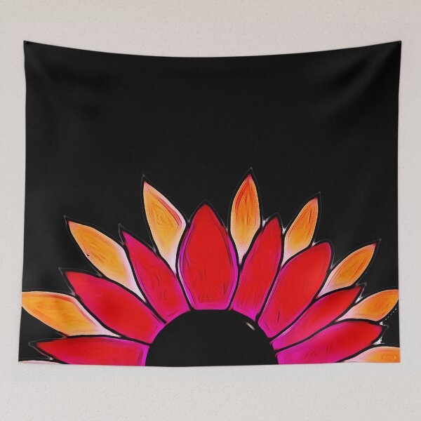 Item preview, Sunflower half red and gold designed and sold by FlossOrFi.