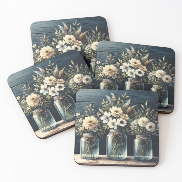 Item preview, Flowers In a jar Home Decor  designed and sold by Design Den.