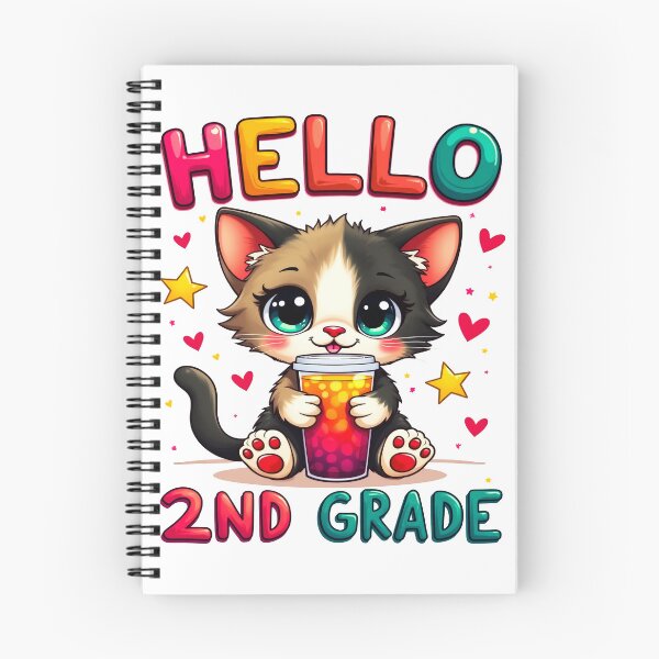 Item preview, Cute Cat Hello 2nd Grade Back To School designed and sold by Mosaic-97.