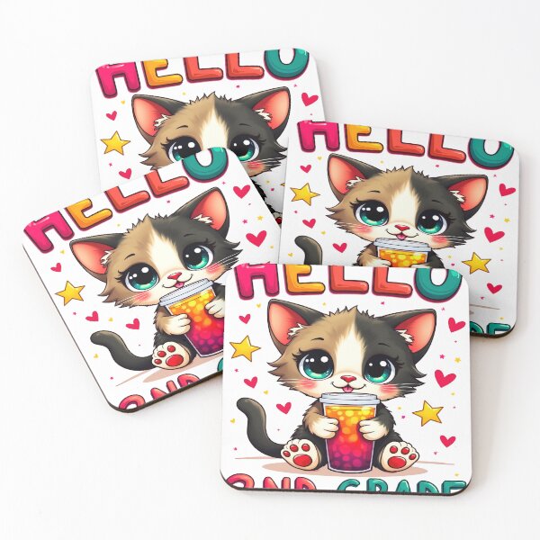 Item preview, Cute Cat Hello 2nd Grade Back To School designed and sold by Mosaic-97.