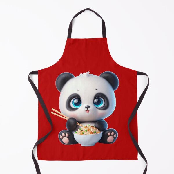 Item preview, Cute Panda Eating Fried Rice 1 designed and sold by PANDALOVEART.