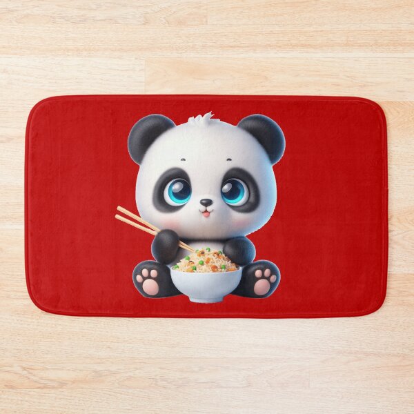 Item preview, Cute Panda Eating Fried Rice 1 designed and sold by PANDALOVEART.